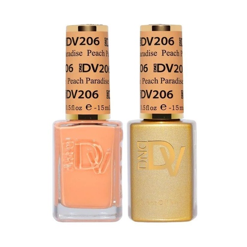 DND DIVA - #206 Peach Paradise - Gel & Lacquer Duo 15ml