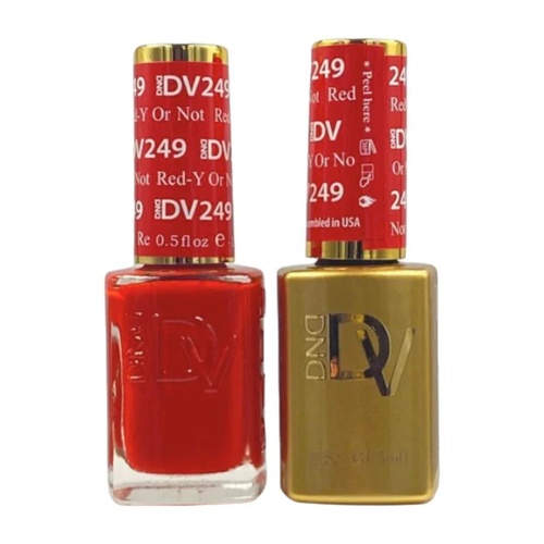 DND DIVA - #249 Red-Y Or Not - Gel & Lacquer Duo 15ml