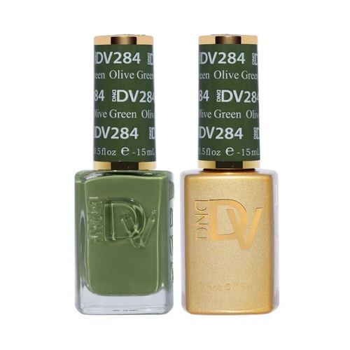 DND DIVA - #284 Olive Green - Gel & Lacquer Duo 15ml
