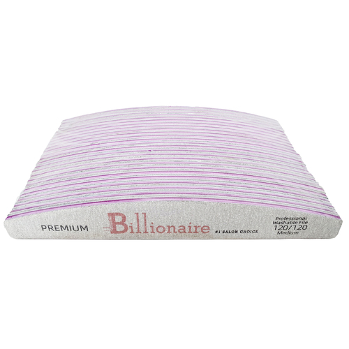 Billionaire - Nail Files Premium Gray Half Moon Medium 120/120 25pcs