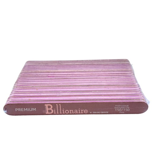 Billionaire - Nail Files Premium Red Straight Fine 150/150 25 pcs