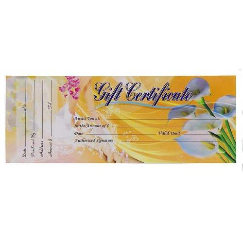 Gift Certificate - Yellow