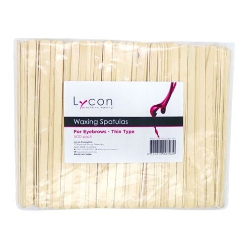 Lycon Waxing Spatulas -For Eyebrows - Thin Type - 500 pack