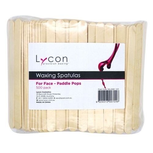Lycon Waxing Spatulas - For Face - Paddle Pops 500 pack