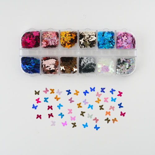 Nail art decoration - Butterfly mixed color
