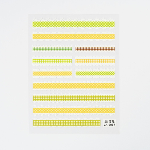 Nail art Stickers Yellow Ribbon mixed