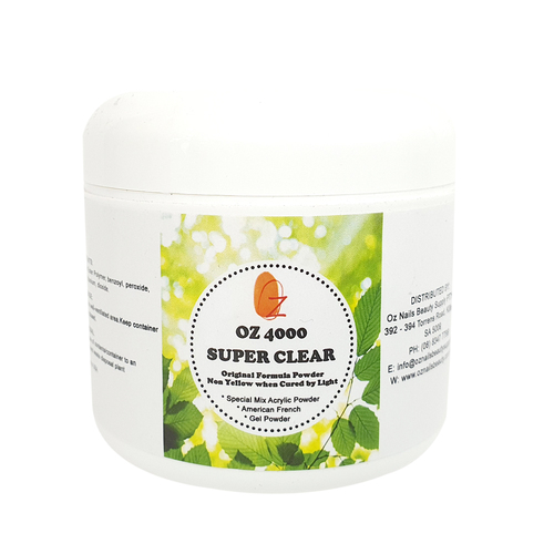 OZ 4000 Special Mix Acrylic Powder - Super Clear 3oz (85g)