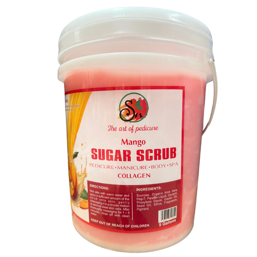 SNS - Sugar Scrub Collagen - Mango Nail Foot Pedicure 5 Gallons
