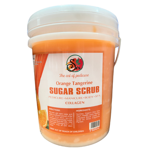SNS - Sugar Scrub Collagen - Orange Nail Foot Pedicure 5 Gallons