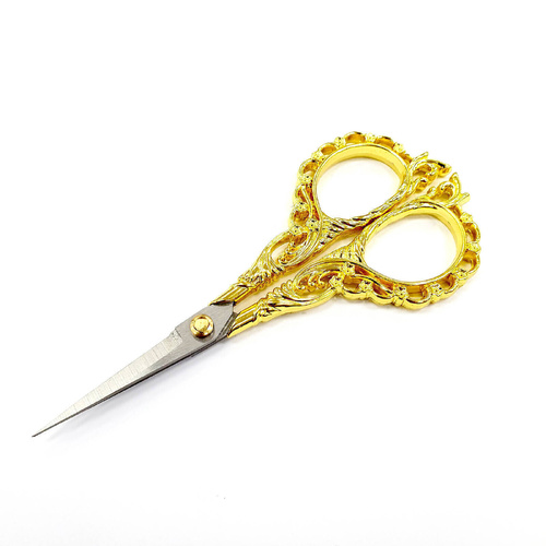 European Classical Stainless Steel Nail Tip Scissor Floral Vintage