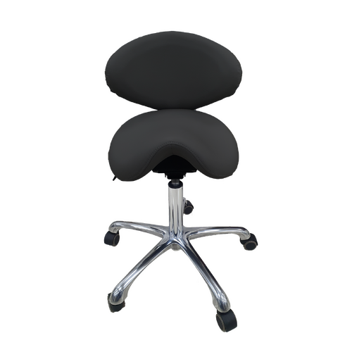 Eyelash Lash Salon Chair Saddle Hydraulic Leather PU 1026 Black