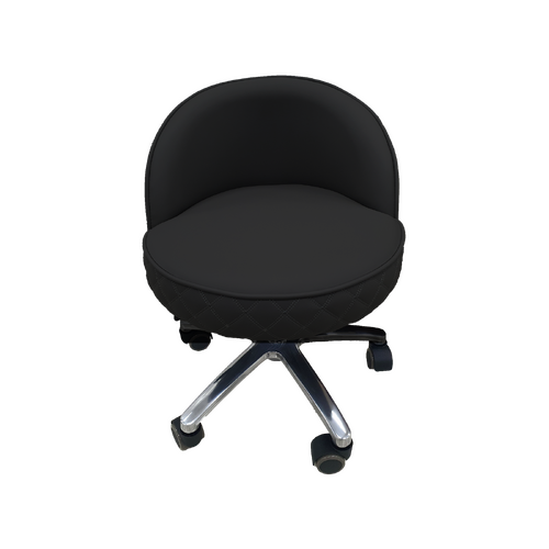 Nail Salon Chair Stool Round Hydraulic Leather PU 1045 Black