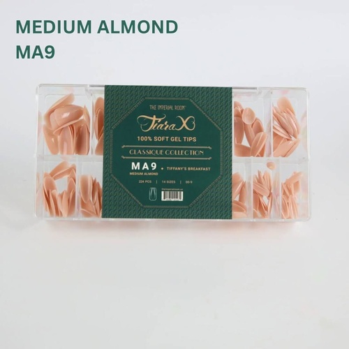 TiaraX Gel X Soft Tips Nails Colored Tips Box CLASSIQUE Collection #MA9 Tiffany's Breakfast 224pcs