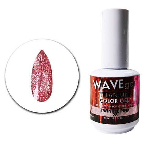 WAVE Gel Titanium 28 Twinkle Pink 15ml