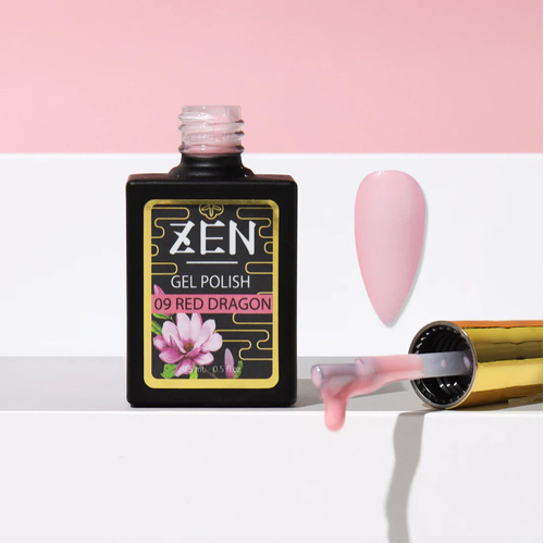 ZEN - Milky Gel Nails Polish - #09 Red Dragon - Japanese Garden Collection - 15ml