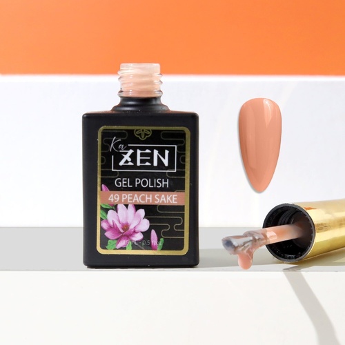 ZEN - Milky Gel Nails Polish - #49 Peach Sake - Aki Yume Collection - 15ml